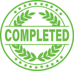 Completed Stamp Vector – Round Approved Seal with Grunge Texture