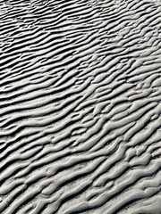 Ocean shore sand formation after high tide at Kiawah Island South Carolina