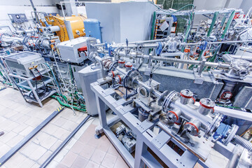 High Tech Hadron Collider Laboratory with Particle Accelerator and Experimental Physics Equipment