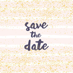 Save the date with pastel white and pink vector background