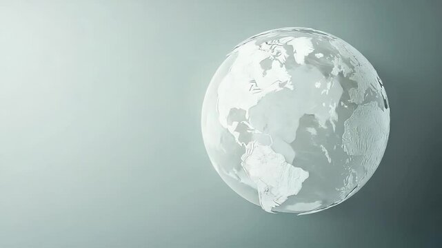Generic object on a gradient gray background representing the object global concept of world map with low key lighting and minimalistic composition.