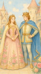 Obraz premium Royal couple in fairy tale.