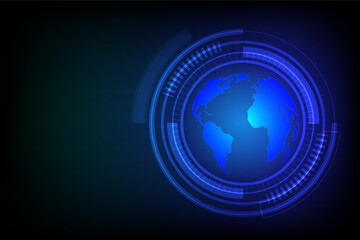 Global business concept with world map lines Innovation meets digital technology for network connection