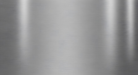 Silver metallic texture with subtle horizontal brushed lines, Shimmering metal sheet with polished surface and uniform linear grain pattern