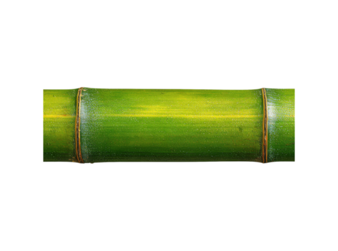 Vibrant green bamboo stem close up isolated on black, Isolated On Transparent Background, Png Cut Out