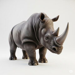rhino isolated on white background