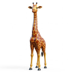 giraffe on white background