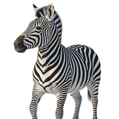 zebra isolated on white