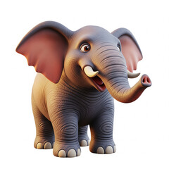 elephant cartoon isolated on white