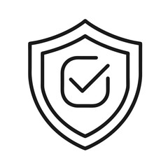 protection shield icon, security and safety vector symbol