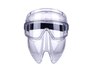 Clear protective face shield goggles safety equipment, Isolated On Transparent Background, Png Cut Out