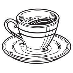 Coffee Cup Isolated on White Background Vector Illustration