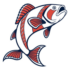 Fish Isolated on White Background Vector Illustration