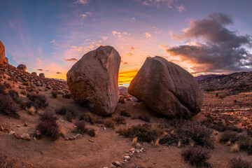 Sunrise at the Buttermilk Boulders near Bishop California. © Ross Stone