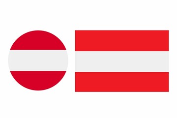 Set of Austria flag . Austria flag icon. Austria flag badge. Austria flag. Austria flag stamp,	