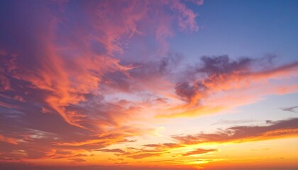 Fototapeta premium Vibrant Sunset with Purple Sky