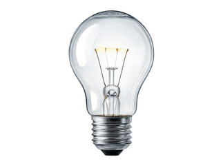 Glowing light bulb on black background idea innovation, Isolated On Transparent Background, Png Cut Out