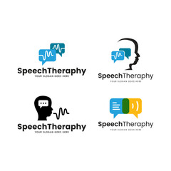 Collection of Communication Therapy Logos – Pediatric & Cognitive Speech Care