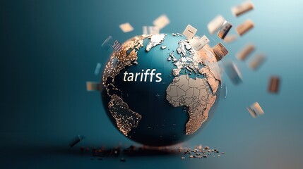 Globe shows tariffs and trade