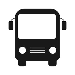 Bus icon silhouette. Simple bus transporation symbol. Vector and PNG transparent