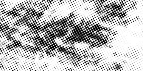 Halftone gradient. Dotted gradient, smooth dots spraying and halftones dot background seamless horizontal geometric pattern vector template set.
