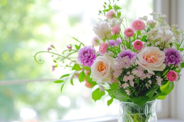 Flowers in a vase decoration blossom plant.