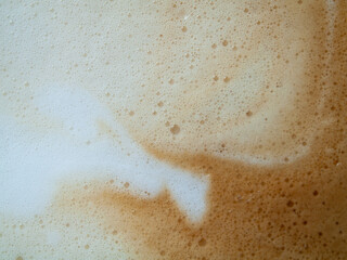 Blurry image of foam with a white background