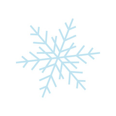 snowflake icon vector isolated on white background