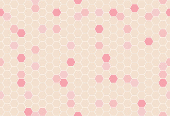 Aesthetic honeycomb hexagonal background in orange