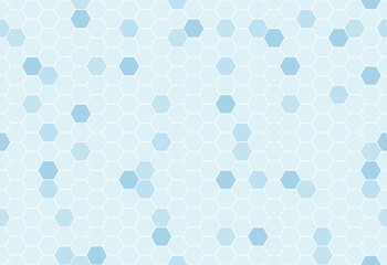 Aesthetic honeycomb hexagonal background in blue