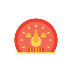 Illustration of download this speed gauge vector graphic for your next project with a red and yellow color scheme design vector