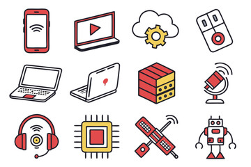 communication icons set