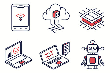 vector illustration of a set of icons