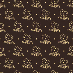 Sweet Cravings Cookie Love Snack Vector Pattern can be use for background, template, and apparel