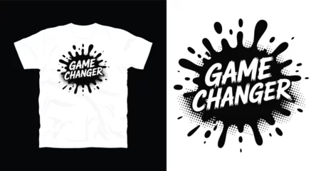 Lichtdoorlatende gordijnen Game Changer motivational typography t-shirt design, inspirational quote, motivational slogan for fitness, life, success, positive mindset, casual apparel, t-shirt design © Pronob