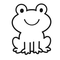 Frog in black and white 