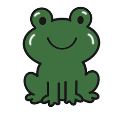 green frog cartoon