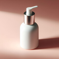 Minimalist Serum Bottle Display on Clean Background
