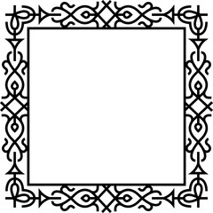 Abstract ethnic square frame design