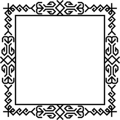 Abstract ethnic square frame design