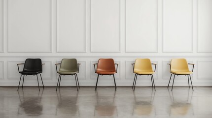 Obraz premium Retro plastic chairs 