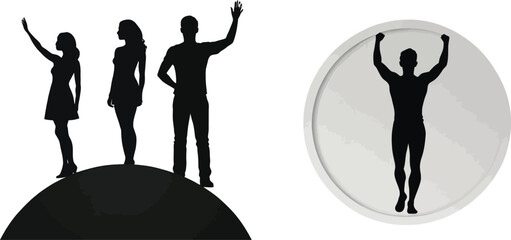 silhouette of a man vector