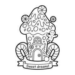 cute candle with holly bold & easy cute christmas coloring page,  Whimsical Gingerbread House Coloring Pages for Kids & Adults, Christmas Coloring Pages, bold & easy cozy winter coloring book pages, 