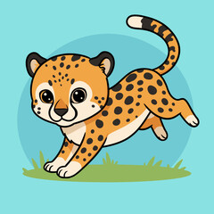 Vector illustration of Leopard leopard wildlife animal vector