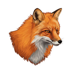 red fox vector illustration