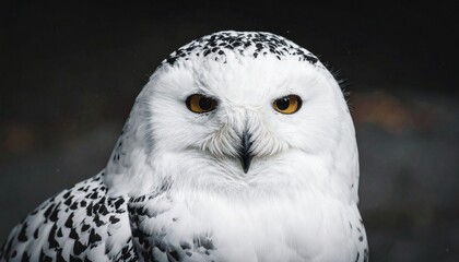 Obraz premium detailed close up image of a beautiful white owl