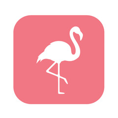 Flamingo Silhouette Sets icon vector on White Background Vector Art Illustration