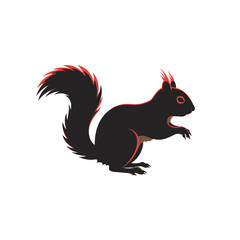squirrel vector silhouette