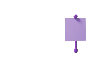 Captivating purple sign on a minimalist backdrop invites creativity and inspiration in design and communication on transparent background