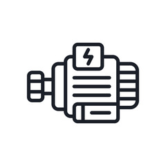 Illustration of automotive engine repair service icon vector illustration for mechanic and garage shop spare parts and maintenance vector